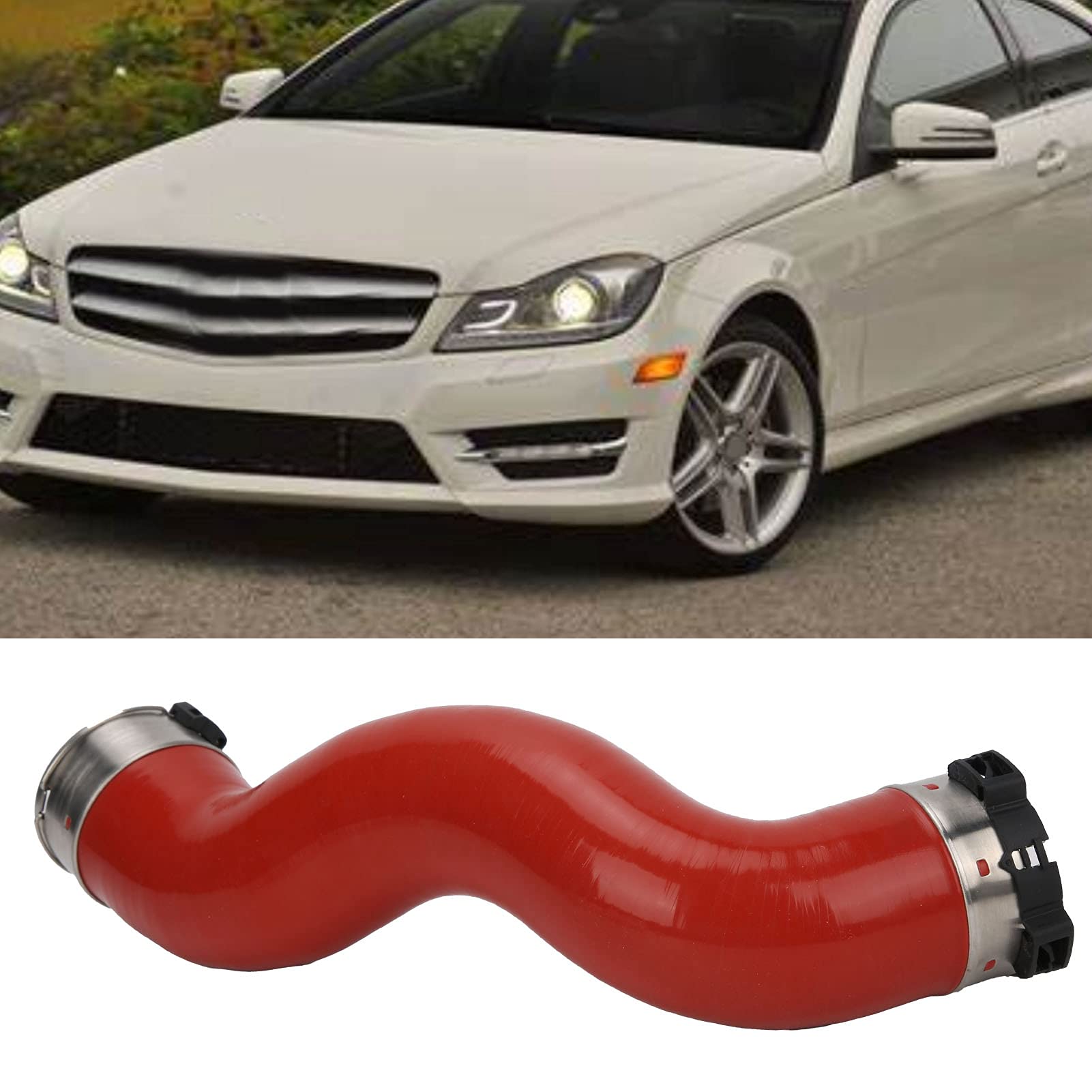Akozon Intercooler Turbo Hose, Rubber Intercooler Turbo Tube 