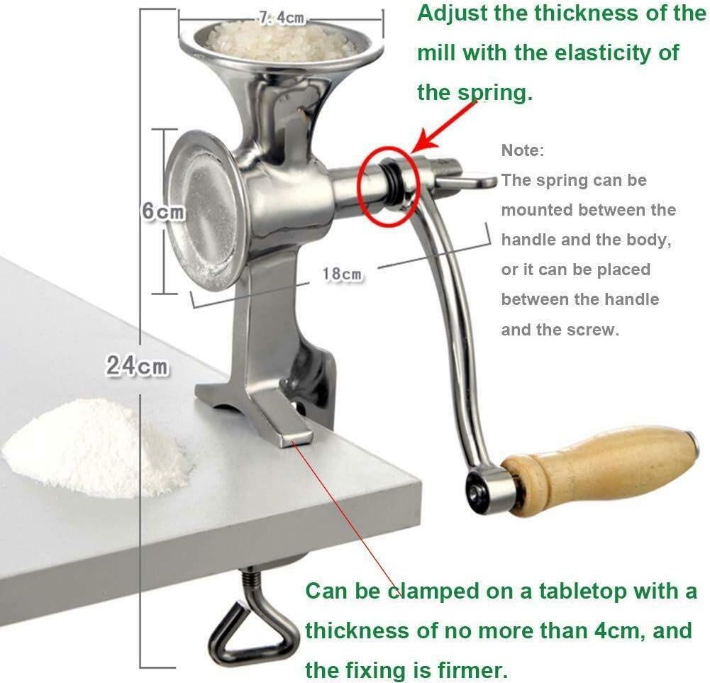 Stainless Steel Manual Grinder Milling Machine Flour Coffee Feed Corn Milling
