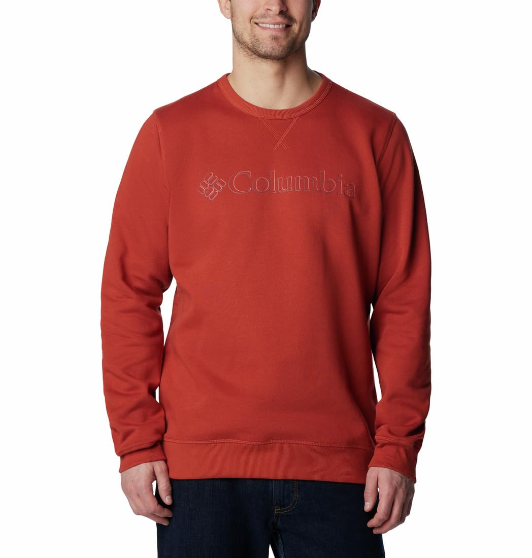 columbia Mens M Logo Crew Neck Fleece Sweatshirt, Warp Red, CSC Branded Shadow Logo, M-picture-28