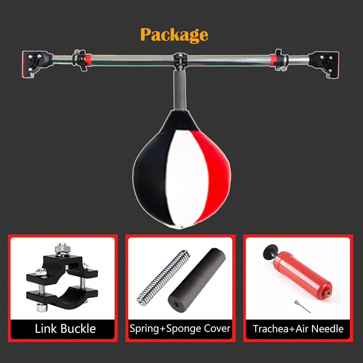 Reflex Speed Ball for Doorway Width 72-100cm, Heavy-Duty Boxing Punching Bags with Reinforced Spring, Training Boxing Sports