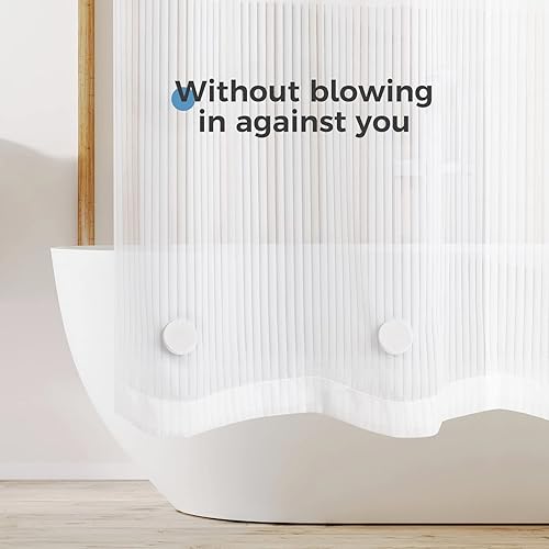 Miniatura 2 de 8 pares de pesas magnéticas para cortina de ducha, cubiertas de silicona, resistentes al óxido, con diseño antideslizante, pesos de cortina