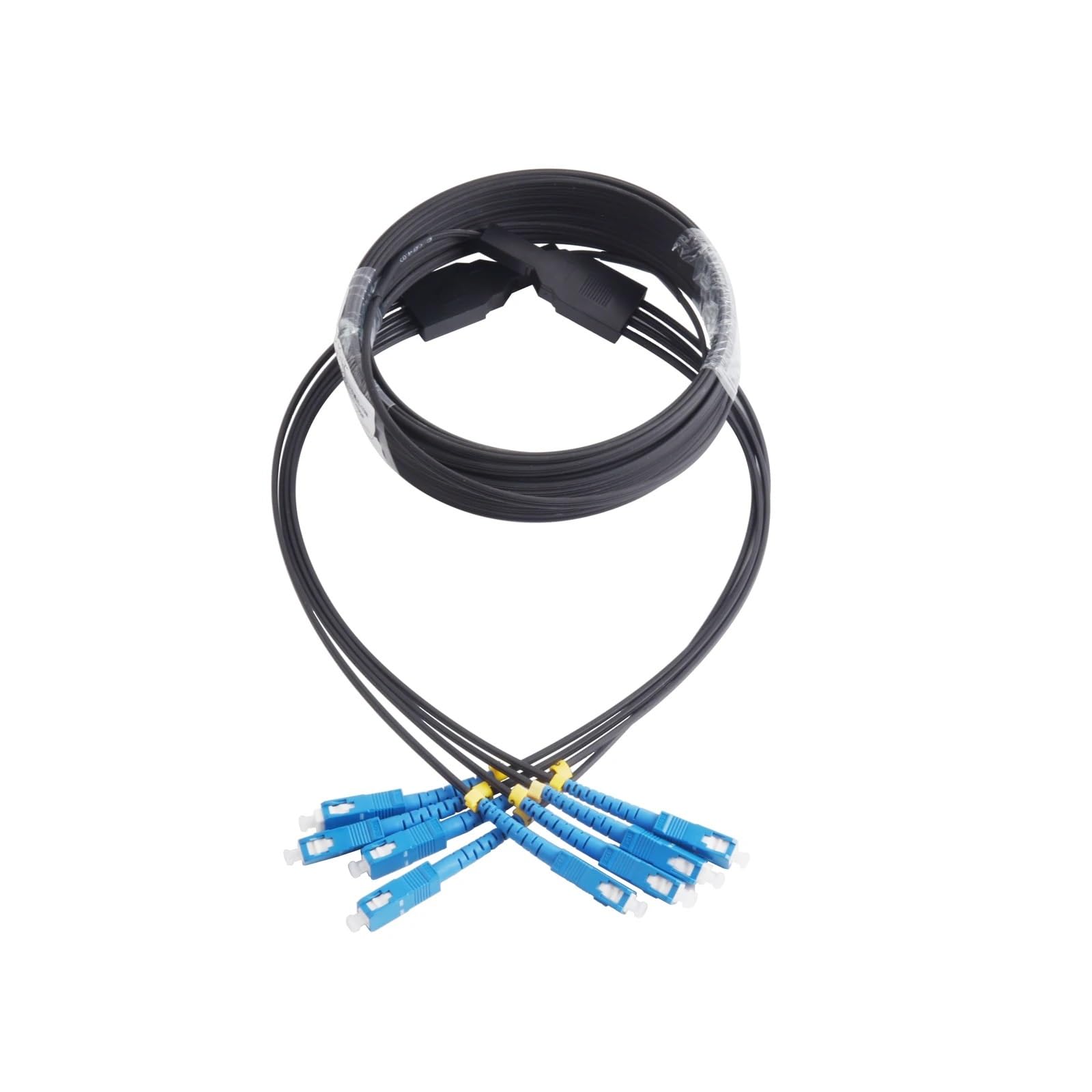 Câble d'extension de fibre optique UPC 4 SC vers 4 SC monomode 4 cœurs Câble de connexion de conversion extérieur 100 M/120 M/150 M/200 M/300 M (300 M)