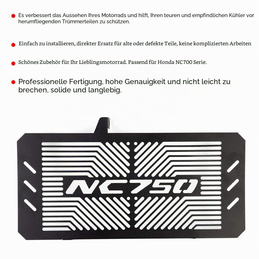 Schutzabdeckung für Kühlergrillschutz aus Motorrad-Edelstahl für NC750S NC750S NC750X NC750D 2012+