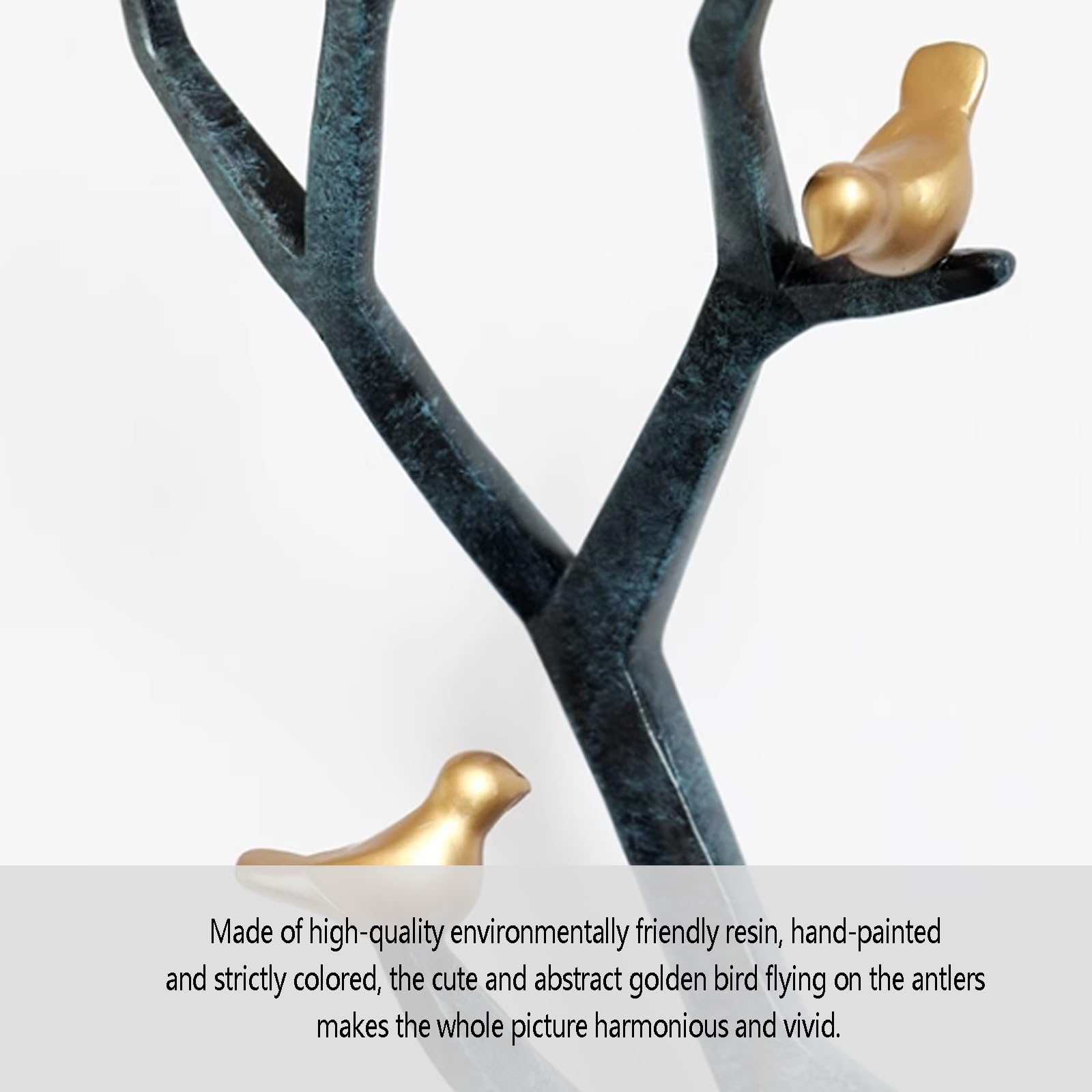 Scultura da Parete con Testa di Cervo Finta,Resina Sintetica Decorazione da Parete con Testa di Animale Artificiale,Decorazione da Parete Testa di Cervo da Appendere,per Ricordo del Regalo della Casa(
