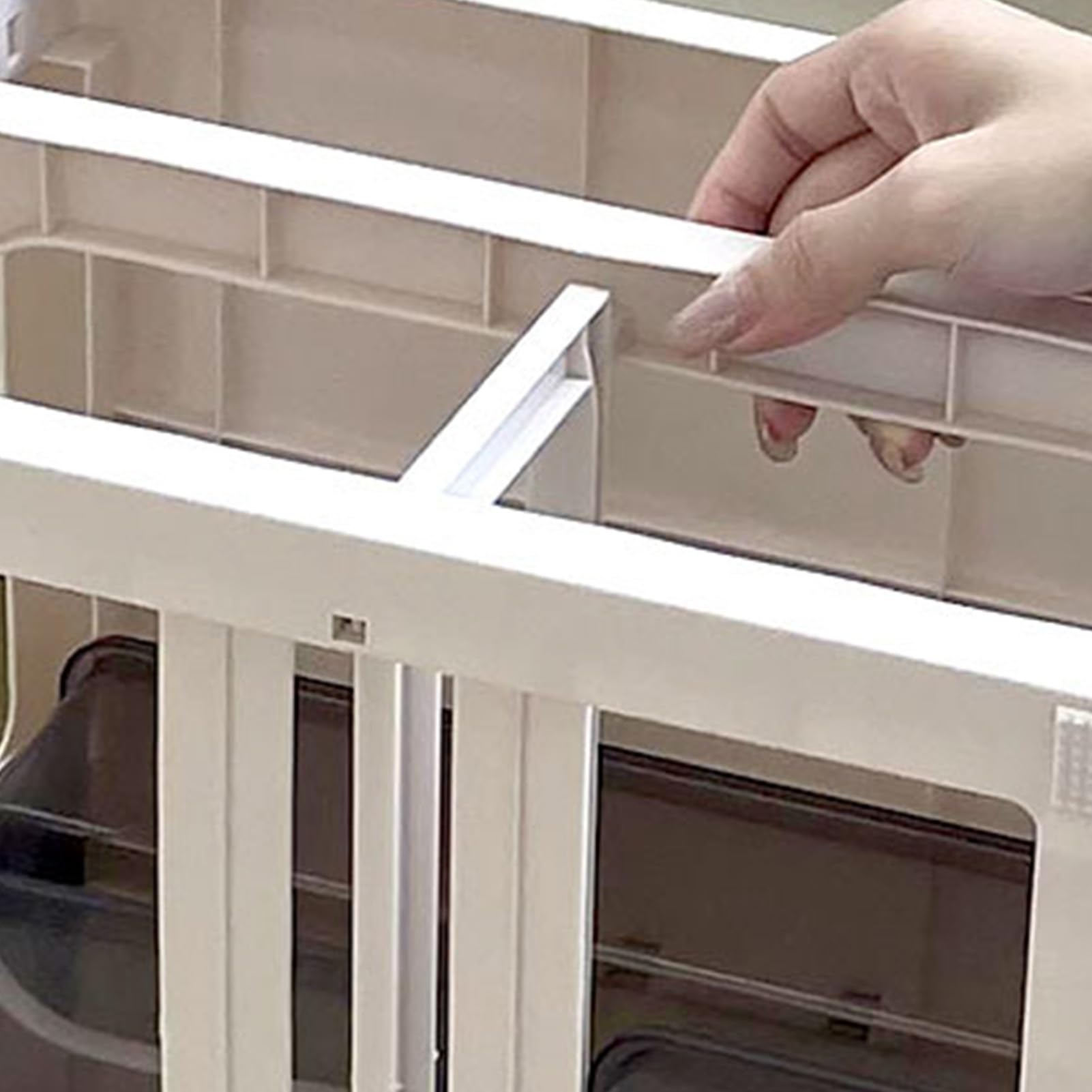 Schreibtisch-Organizer mit Schublade, Schreibtisch-Aufbewahrungsbox aus Kunststoff, robust, langlebig, bruchsicher, glatt, für Zuhause, Büro, Sammlung, Kosmetikartikel, Cremefarben (3-stöckig)