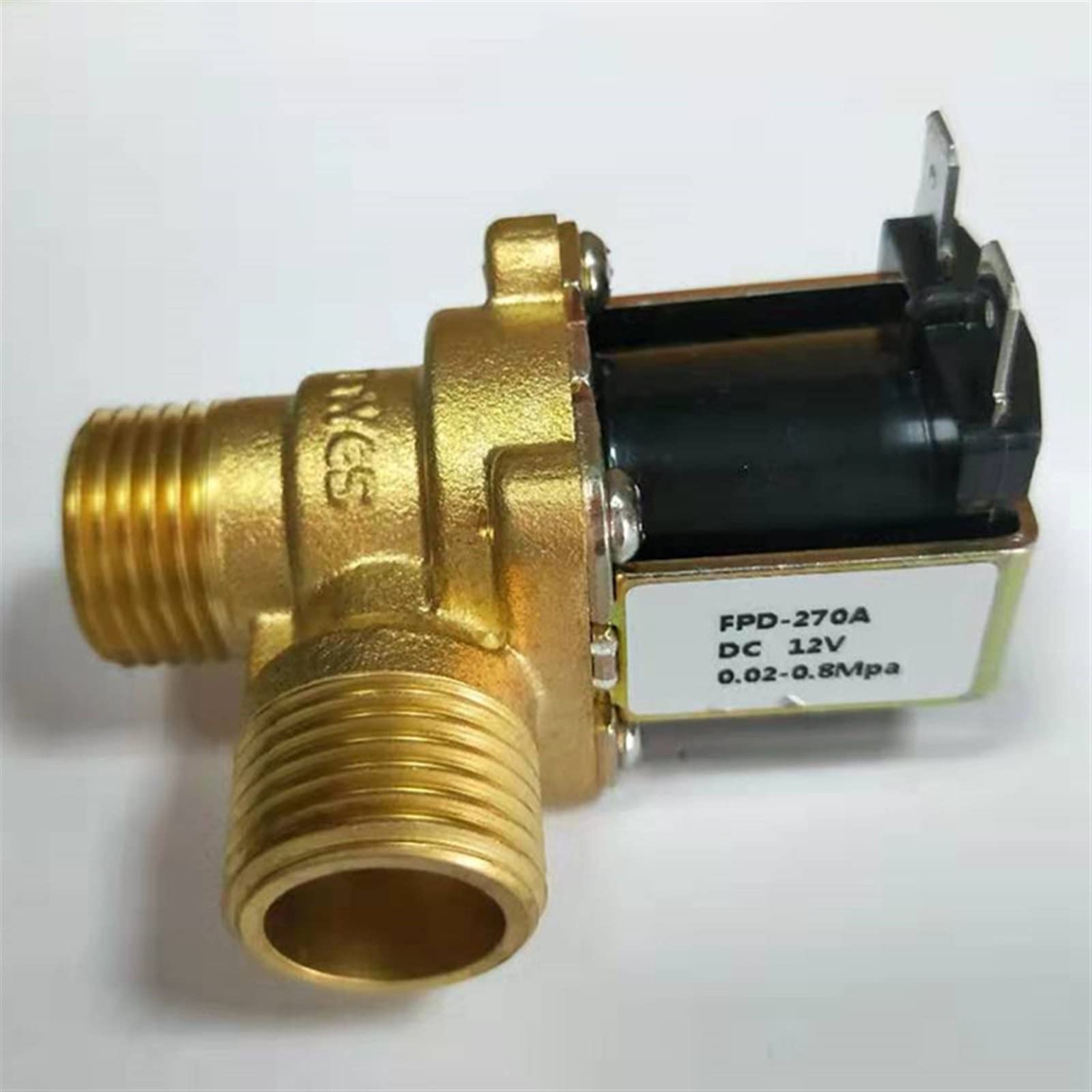 Hot 220V DC 12 24 DN15 G1/2 Mosiężny elektryczny zawór elektromagnetyczny przełącznik wlotu wody normalnie zamknięty z filtrem(24V)