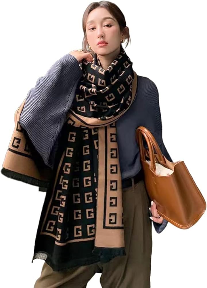 RainFlowwer Womens Pashmina Shawl Wrap Scarf Christmas Winter Warm Wool  Scarves Large Reversible Stole Scarf Dress Gift at Amazon Women's Clothing  store