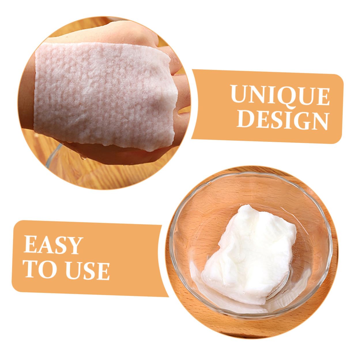 ERINGOGO Pads Struccanti Viso Non Tessuto 50 Pezzi, Struccatura Profonda e Comfortabile per Donne e Ragazze