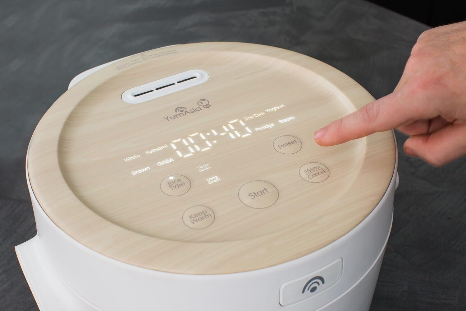 Yum Asia Fuji Cuocere riso con riscaldamento a induzione (IH) e ciotola in ceramica (5 tazze, 1,0 litri), 7 funzioni di cottura del riso, 5 funzioni multicooker, indicatore LED, 220-240 V
