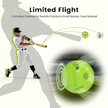 Hikeen 6 Pack Limited Flight Practice Baseballs Safe & Durable for Small Space, Regulation Size Training Baseballs for Hitting, Pitching & Batting