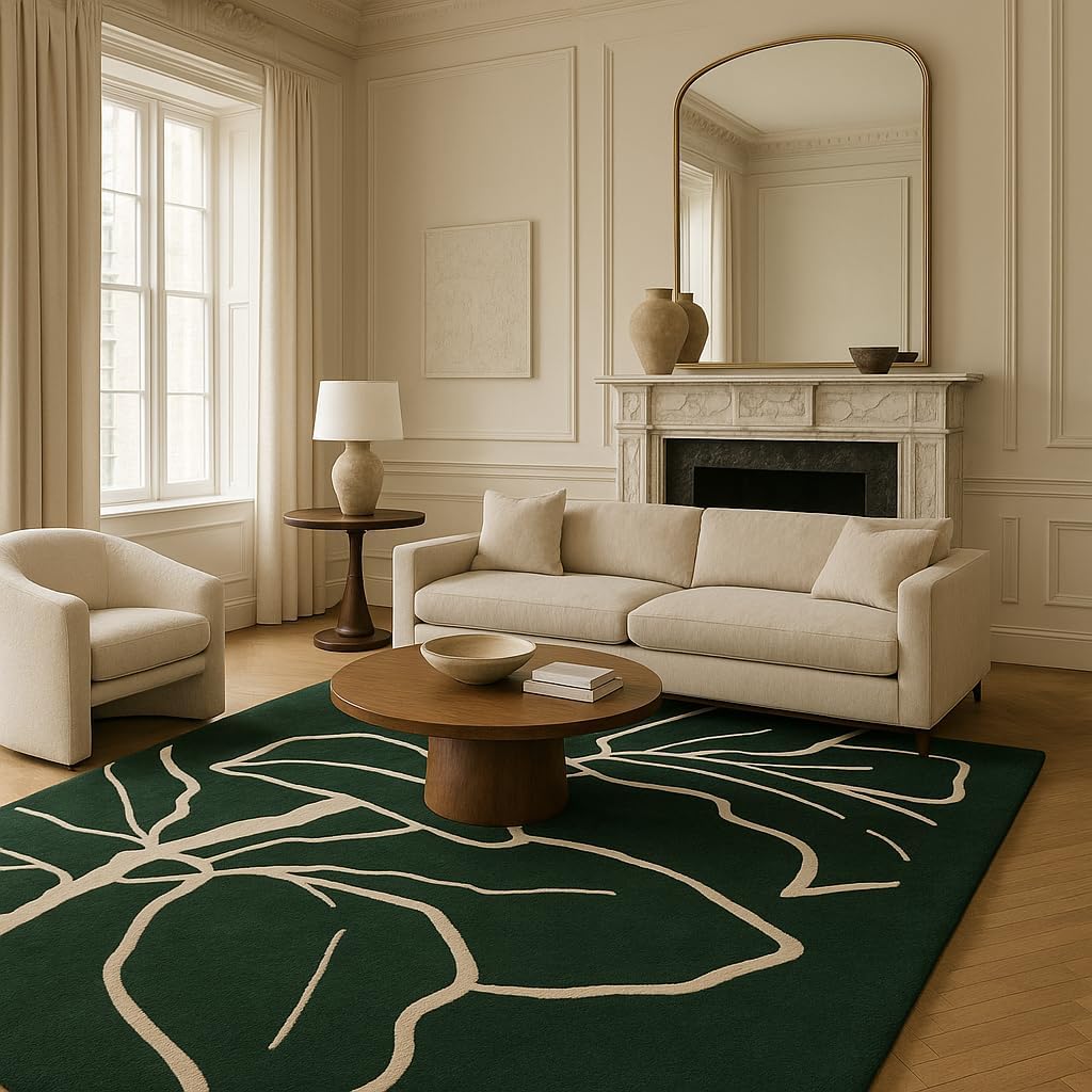 Leafline Hand Tufted New Zealand Wool Rug Wool Rug