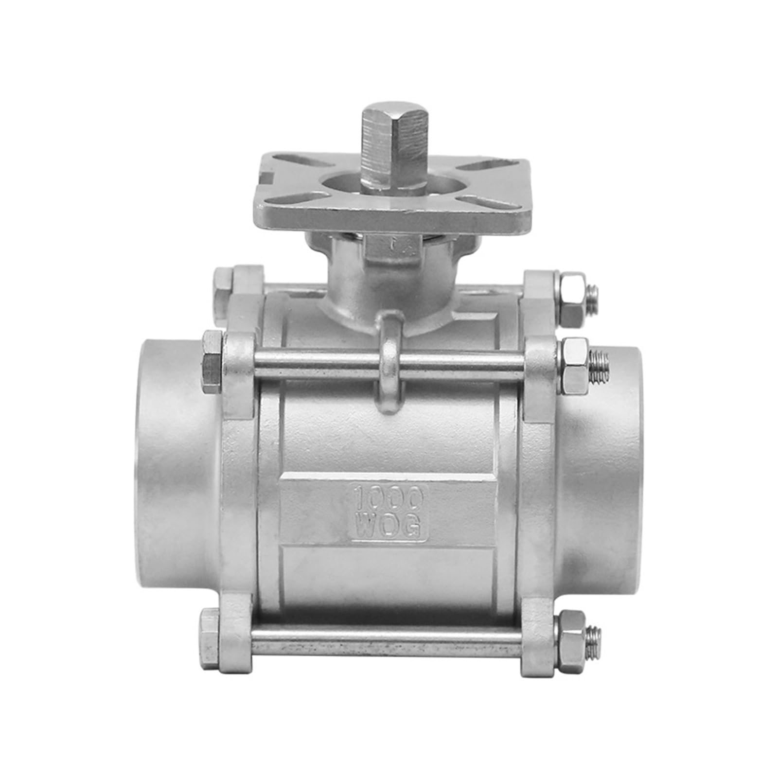 MXXDMOPD 2 Inch Stainless Steel BSP High Platform Thread Ball Valve Three-Piece(Ss304)