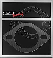 Vista 7 de Spec-D Tuning 2,5 "aluminio de escape de cabeza abajo tubo colector colector brida junta 2 pernos