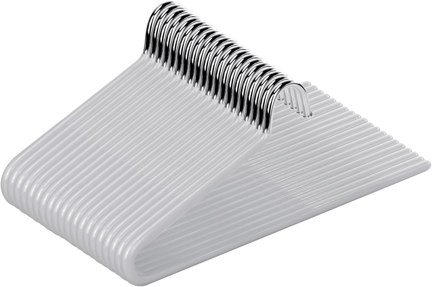 Open Metal Trouser Hangers 20 Trouser Non-Slip Hangers Wardrobe Jeans Hangers Space Saving Multifunctional Coat Racks(Grey), middle, Gray