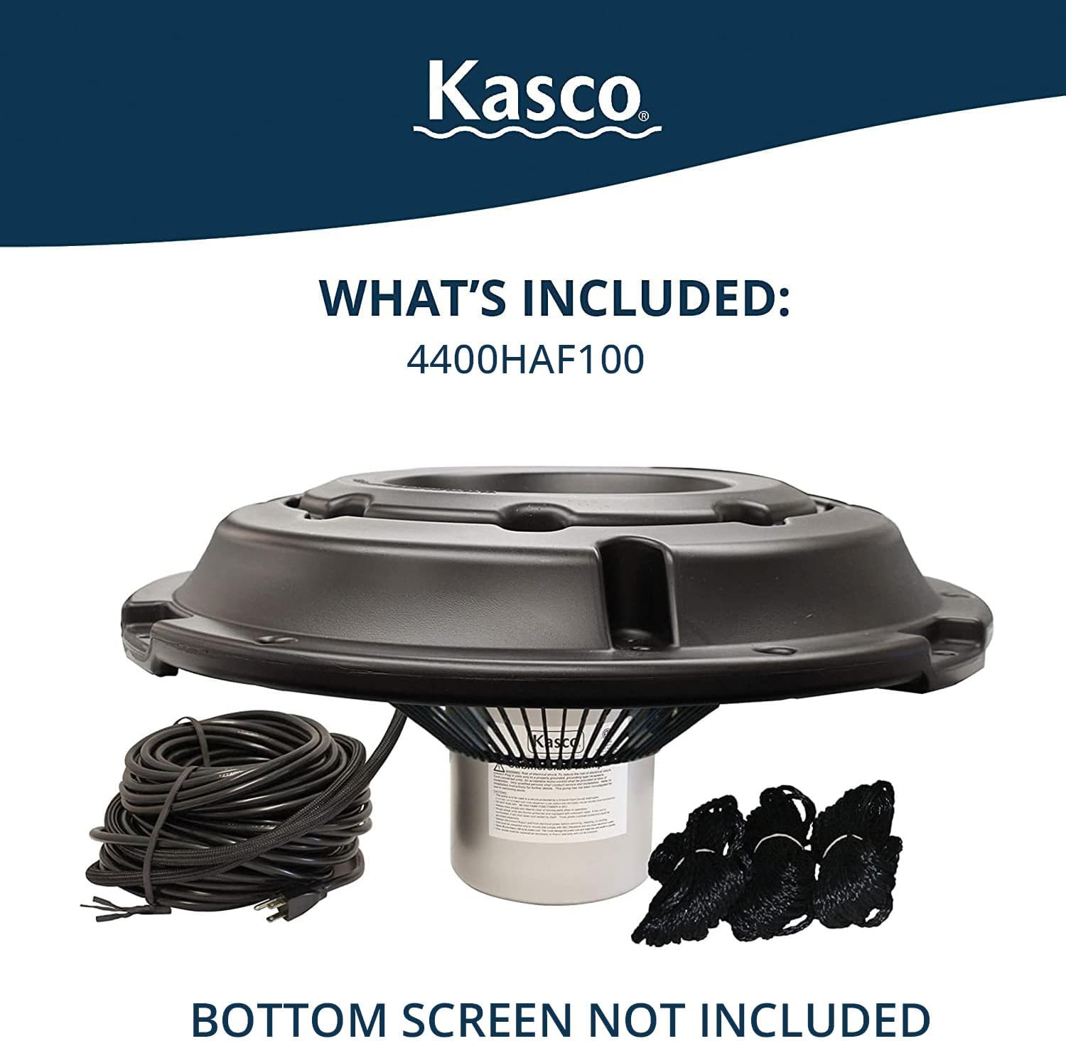 Kasco 1HP Surface Aerator -240V with 100 ft Electric Power Cord | Efficient Surface Aeration For Lakes & Pond | Maximum Circulation for Clear Healthy Water
