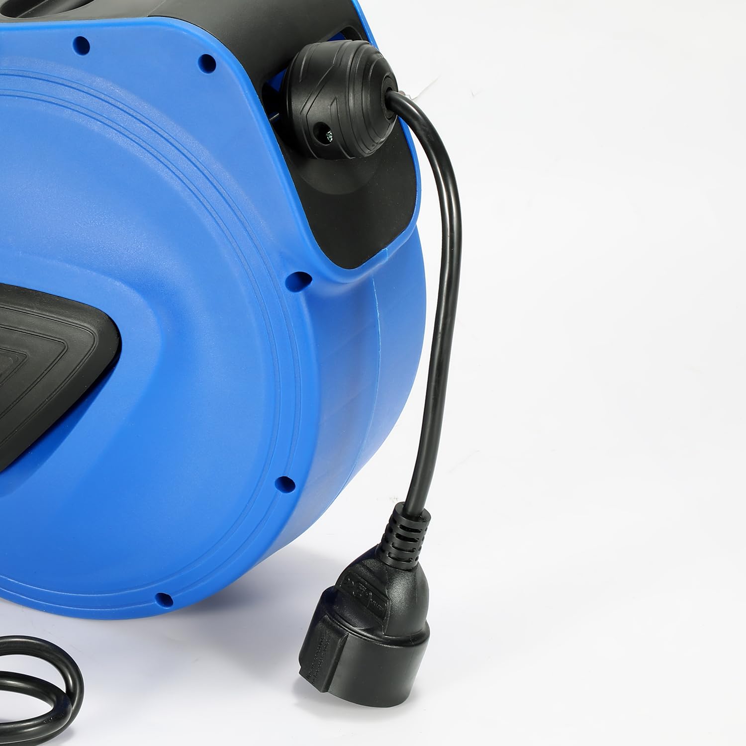 Enrollador Automático de Cable, 20 m + 1,5 m, Con Función de Parada y Soporte de Pared Giratorio 180°, Para Montaje En Pared