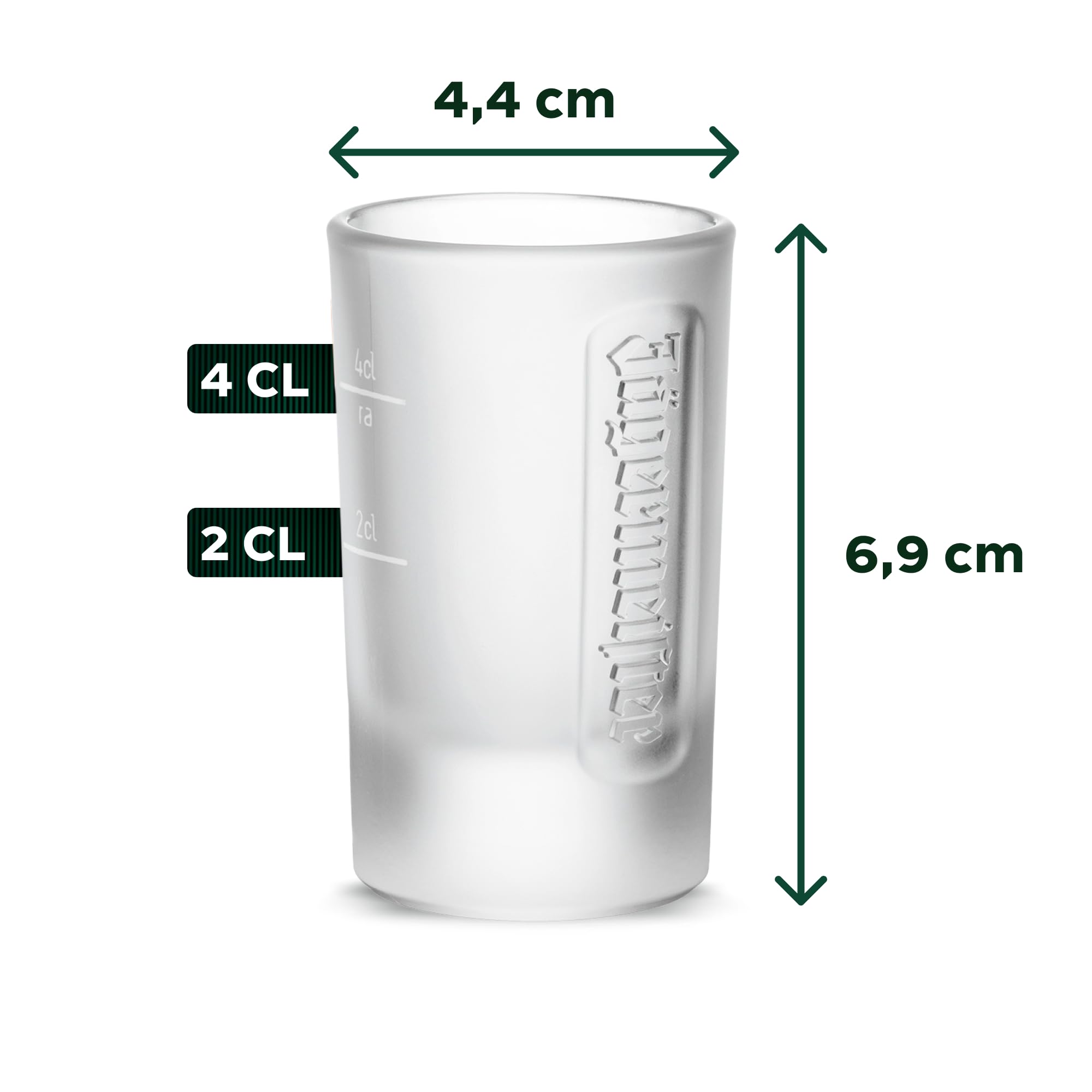 Rastal Vetro, 6 Bicchieri per Jägermeister Frozen Club 0,04 l