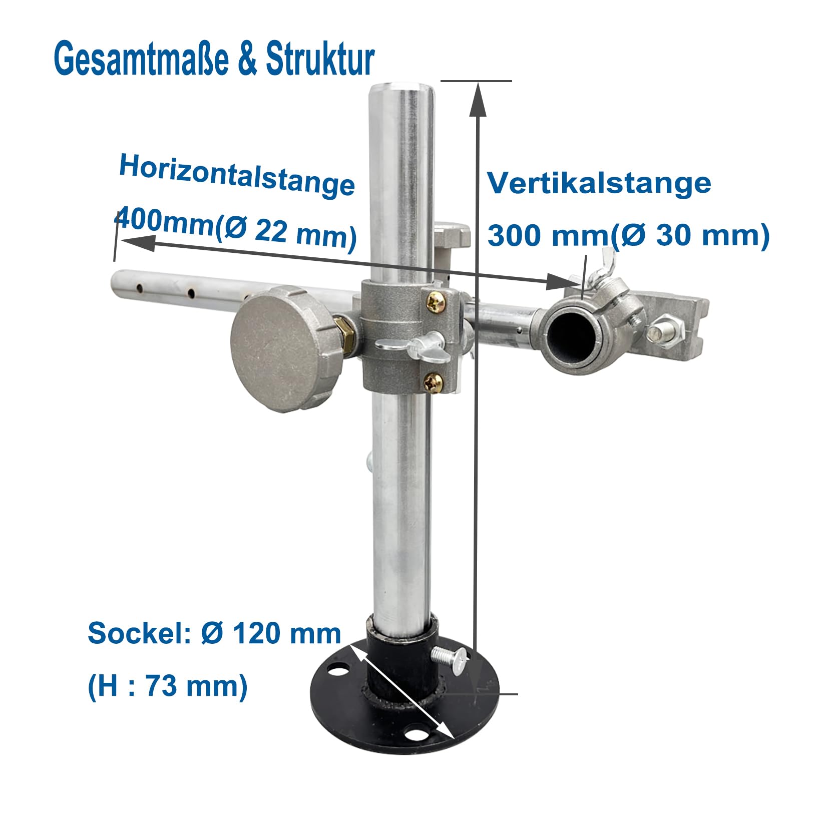 Schweißbrenner Halter 300x300mm, für WIG/MAG,V-Spannfutter