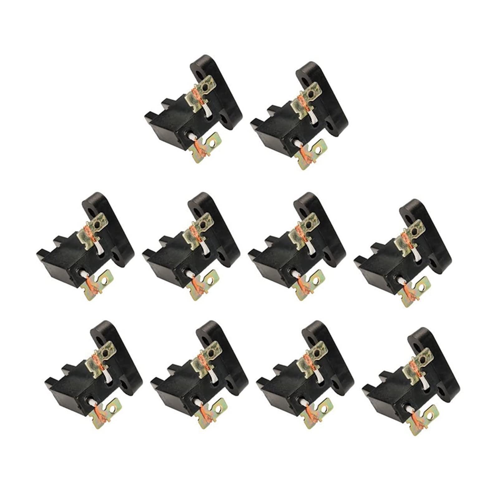 2 uds. Sonda de Prueba de Abrazadera de Conector de Clip de cocodrilo Aislado Rojo + Negro con 10 Uds. De Cepillo de carbón Universal