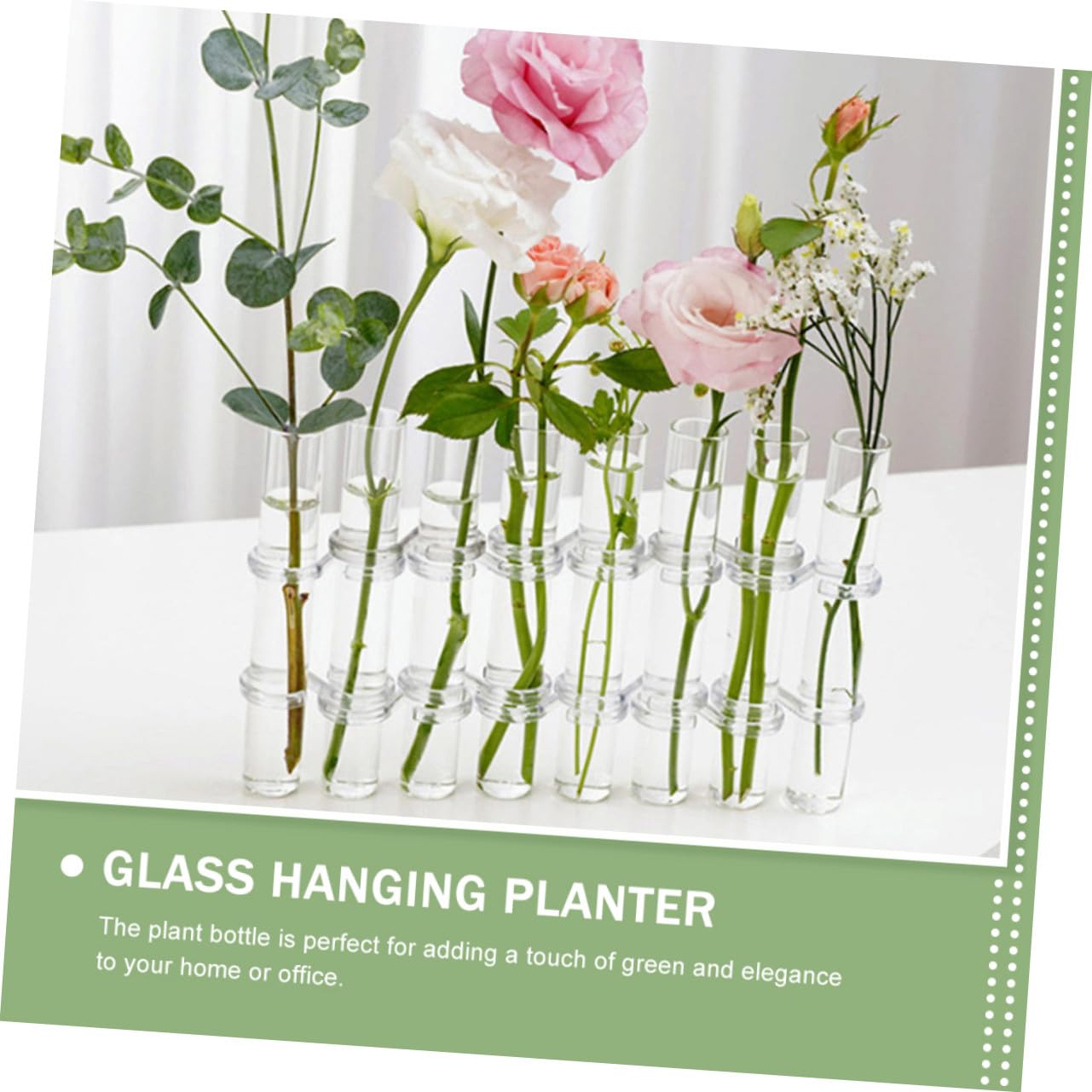 ABOOFAN Propagation Tubes Verre pour Plantes Intérieur Vase de Culture Hydroponique avec Support Lot de Grands Tubes avec Brosse Décor de Bureau et Maison Polyvalent