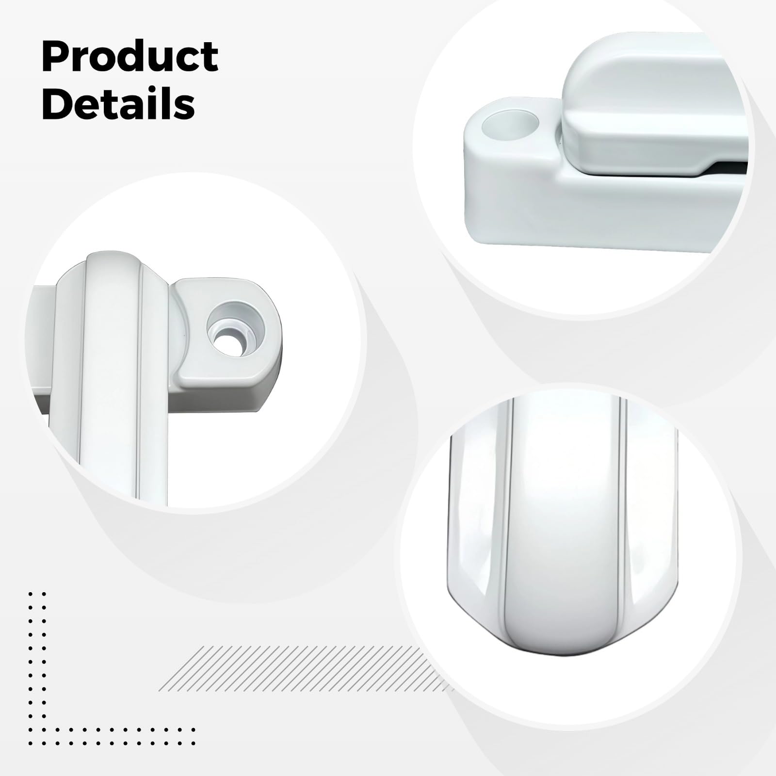 Lot de 10 verrous de fenêtre en PVC en forme de T, alliage d’aluminium blanc pour fenêtres UPVC, avec clés et vis, protection contre l’accès non autorisé pour fenêtres et portes de la maison