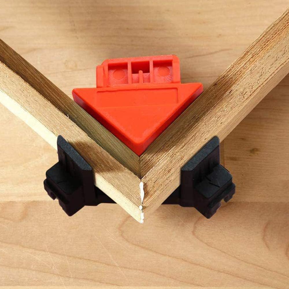 🔥 Hot Deals 90 Degree Positioning Squares 4.7 x 4.7 Aluminium Alloy Right Angle Clamps Corner Clamping Square for Woodworking Carpenter Tool for Picture Frame Box Cabinets Drawers (Orange)