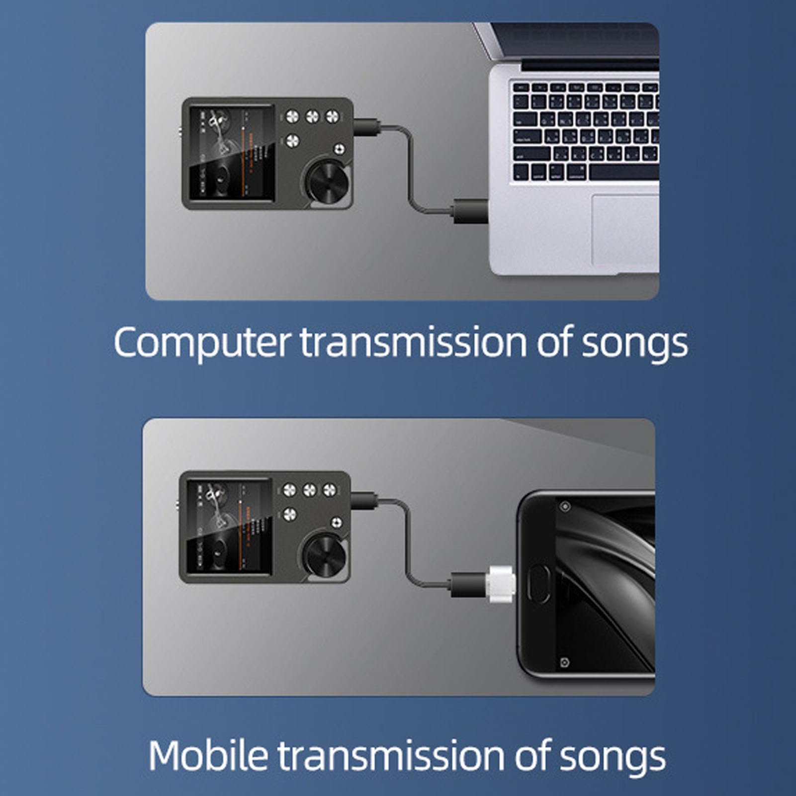 Hi Res MP3 Player, DSD 128 FLAC DAC Hochauflösender Verlustfreier Audio Player mit 64GB Speiche 2.0-Zoll-LCD-Display, Tragbarer MP3 Musik Player Unterstützt bis zu 256 GB