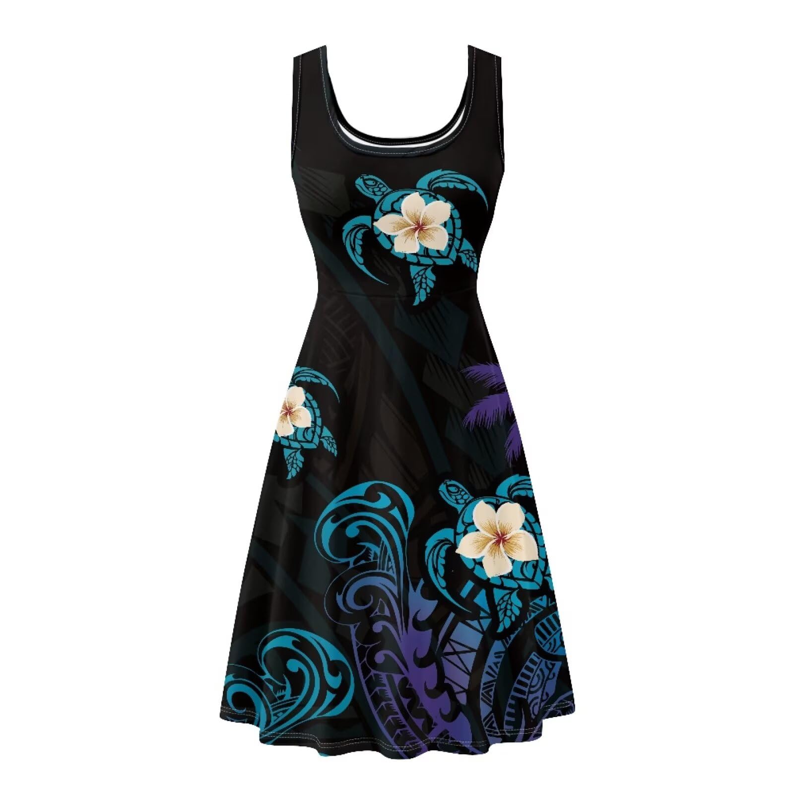 Dreaweet Casual Sleeveless Dresses for Women Girls, Round Neck Tank Dresses with Pockets Summer Sundress Size XS-4XL