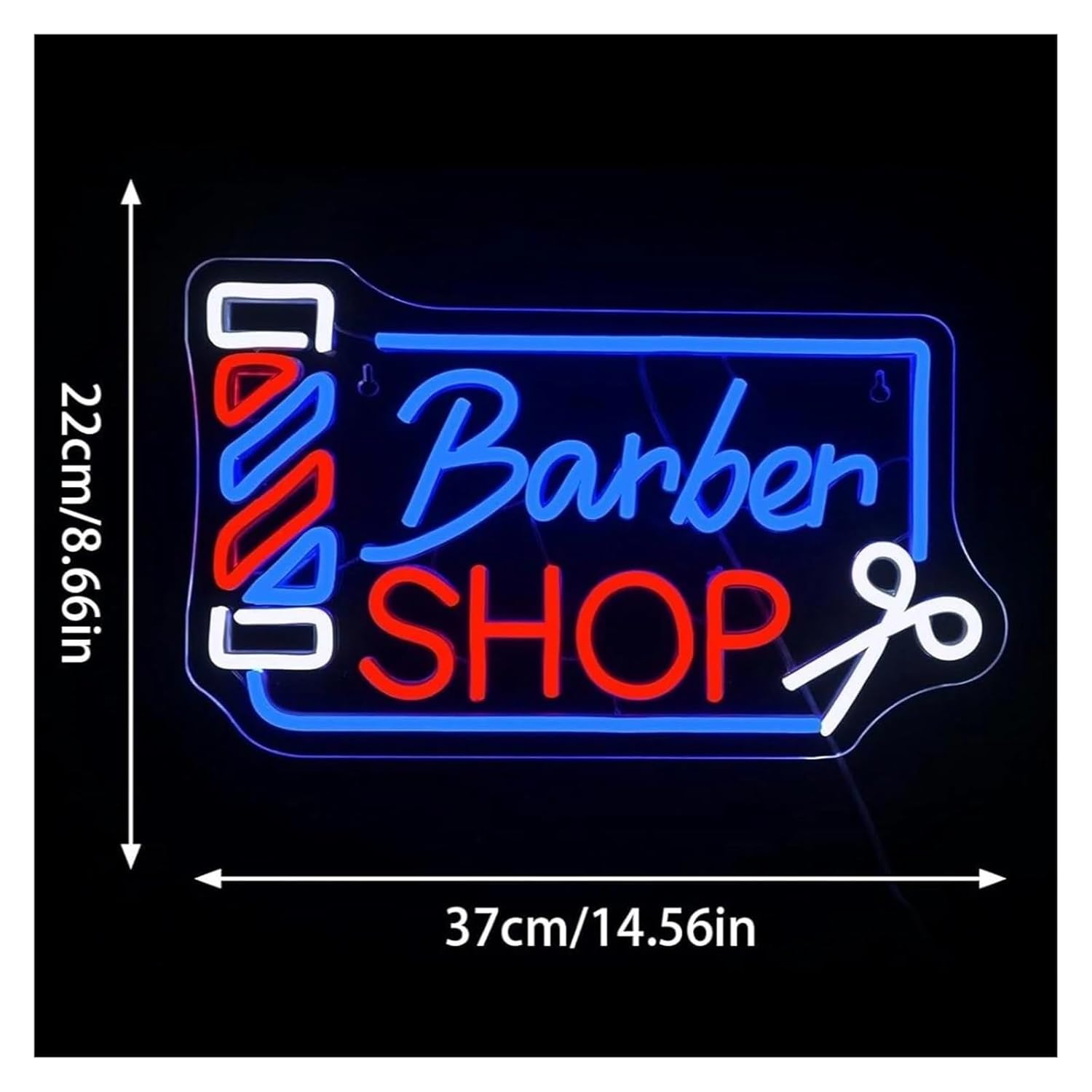 ネオンサイン LED Barber Shop ネオンサイン 調光可能 サロンステーション オープン LEDライト ポールヘアサロン