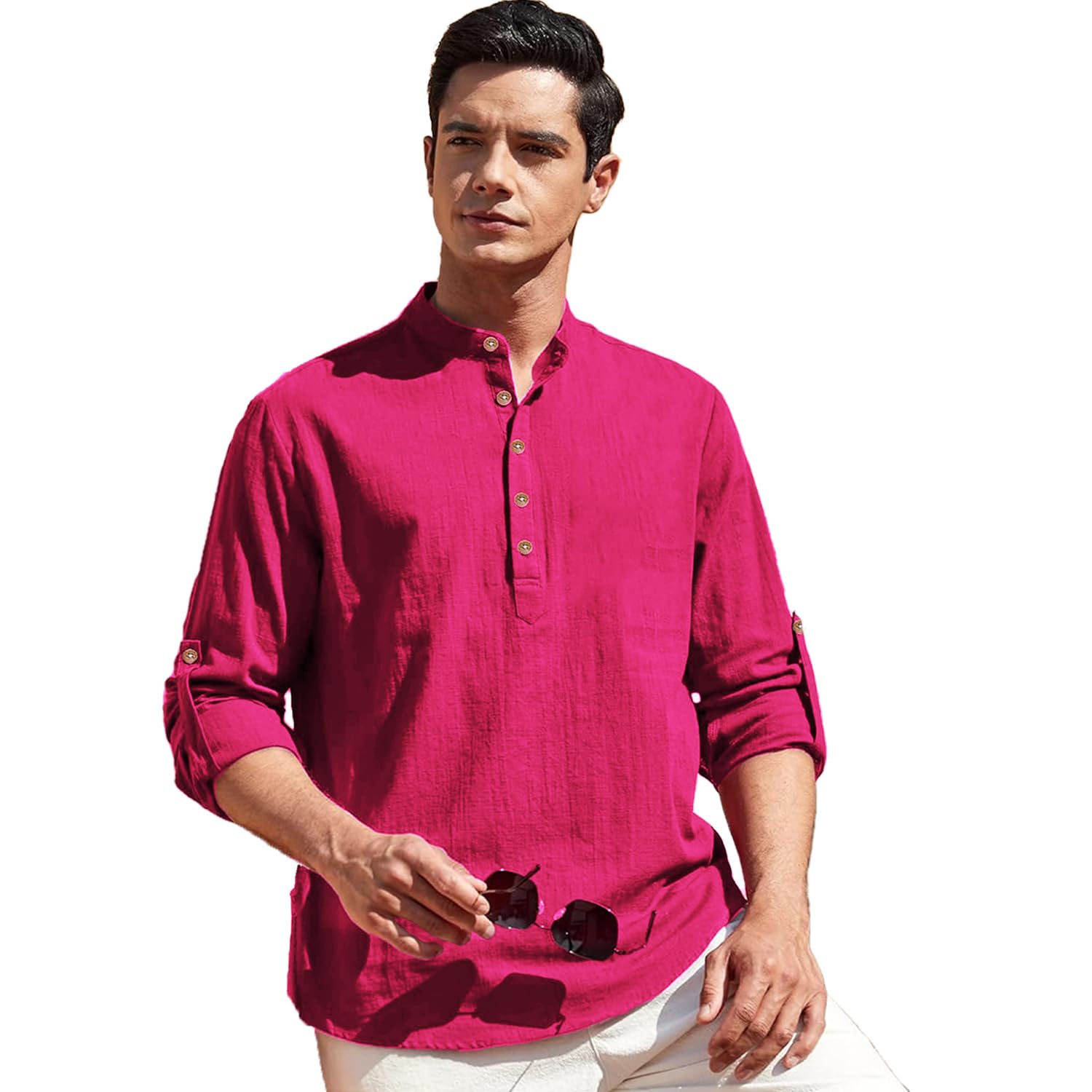 vida loca Slim Fit Short Kurta for Men and Boys.(KRT_BTN01, Navy Blue)-picture-15