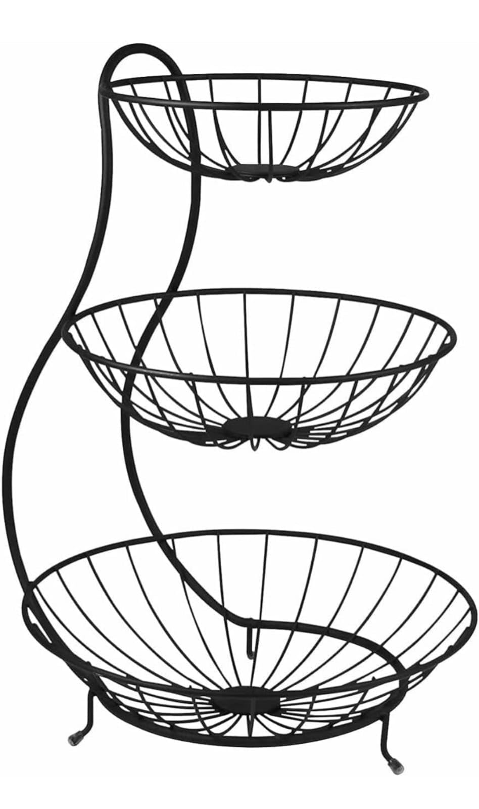 3 Tier Stainless Steel Fruit & Vegetable Storage Rack | Multi-Level Kitchen Basket Stand | Heavy-Duty Storage Shelf for Fruits, Vegetables-image-43