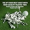 AXKAL Golf Tees Plastic 3 1/4 2 3/4 inch Unbreakable 30 50 100 Pack, Upgrade Long Stronger Bulk More Durable Stable Reduce Friction Side Spin Tee Gift For Women (White, 30Pcs 3 1/4 inch) #4