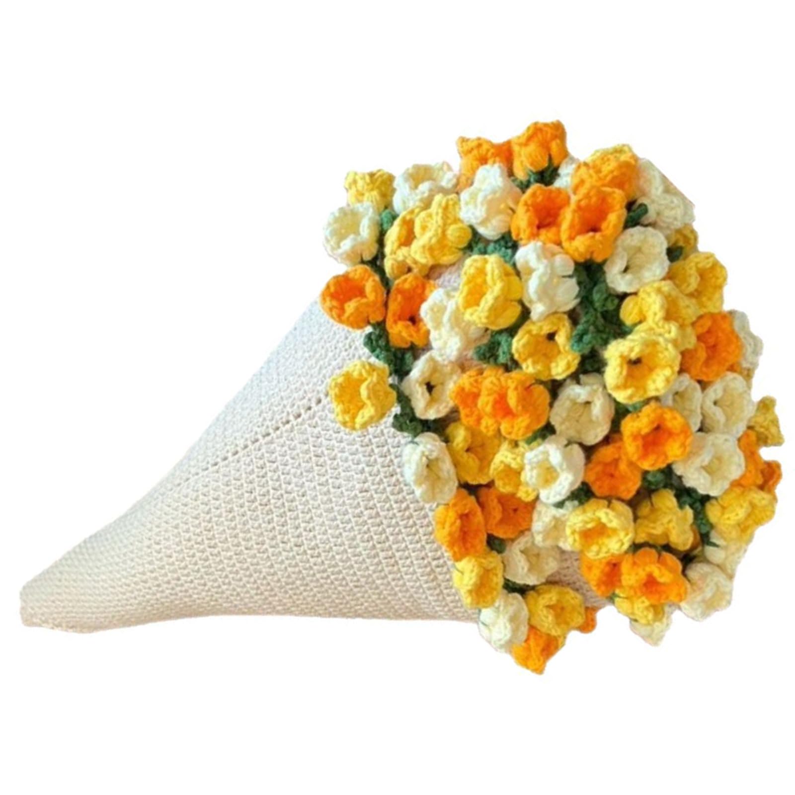 YWLUUOO Flower Bouquet Blanket Set with Step-by-Step Video Tutorial Instruction Beginner Crochet Knitting Supplies Floral Blanket