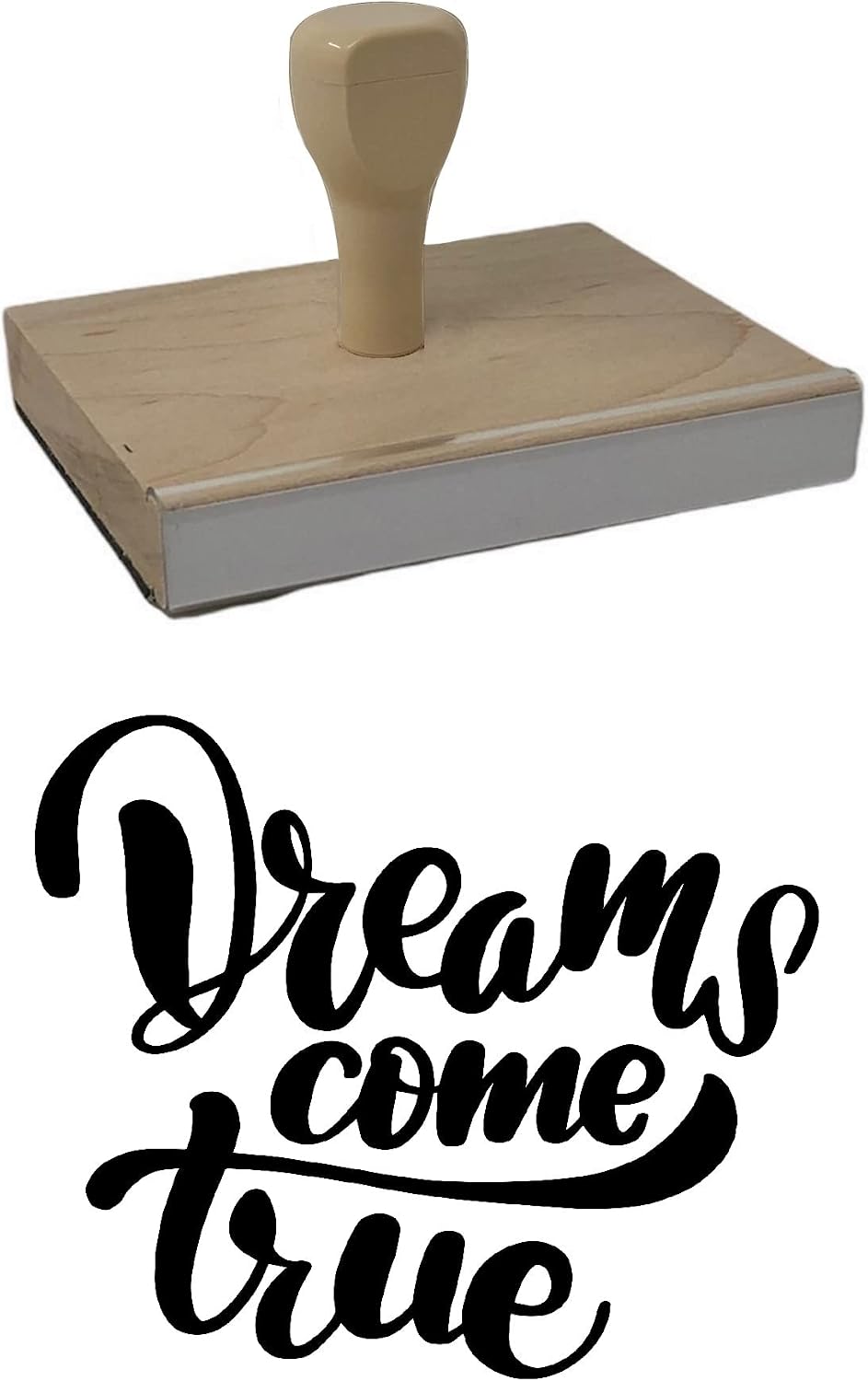 Infusion Dreams Come True Rubber Stamp, 5 X 6'' Wood Stamp