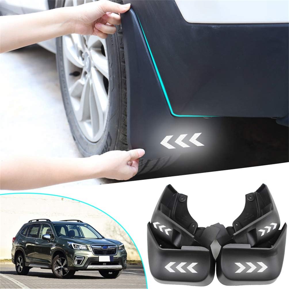 SureKit Car Custom Mud Flaps Splash Guards for Forester SK 2018 2019 Fender Flares Mudflaps Mudguards Front and Rear Wheel 4Pcs (White)
