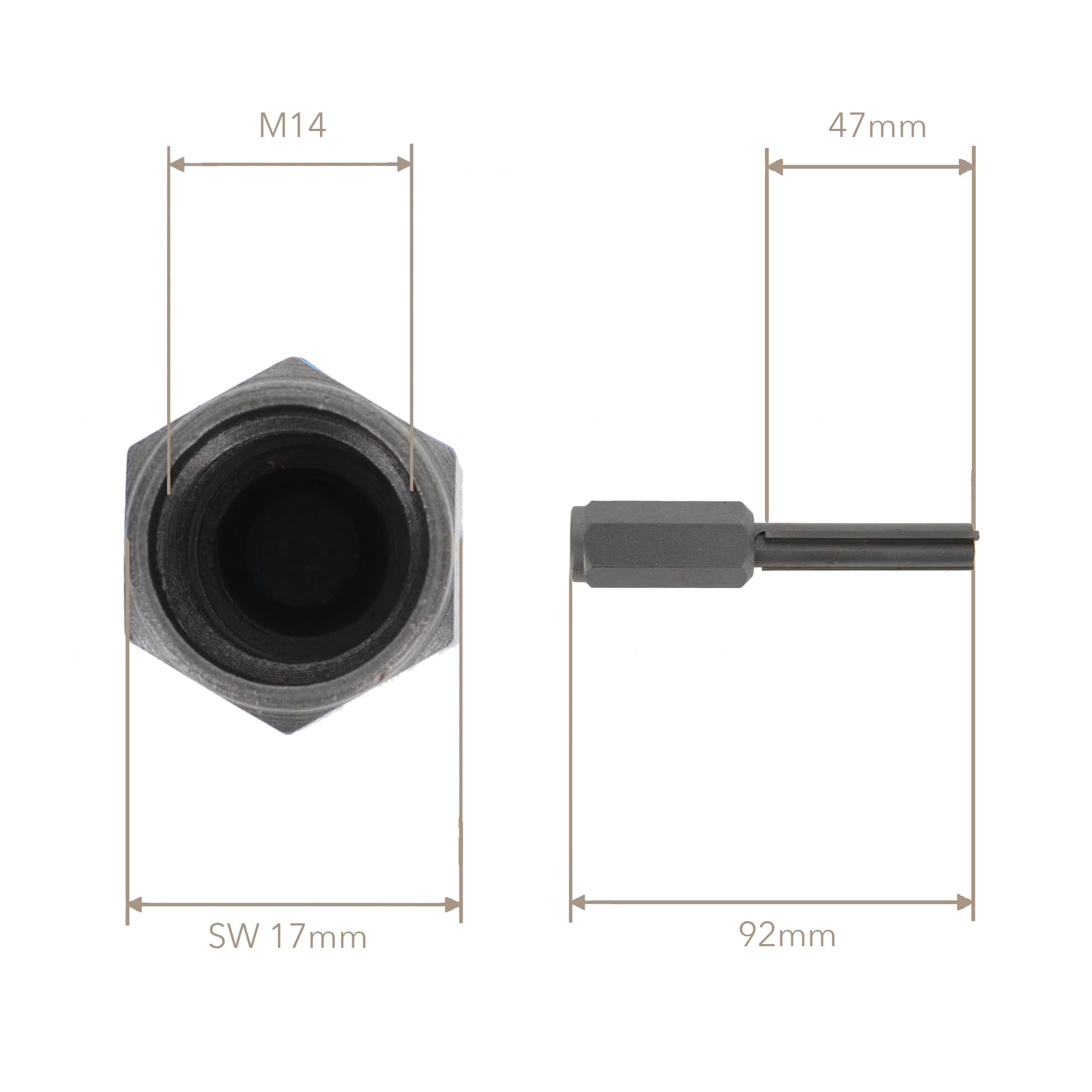 PRODIAMANT Fraise à joints en métal dur 12 mm Longueur de coupe 47 mm pour meuleuse d'angle, fraise à mortier avec filetage M14