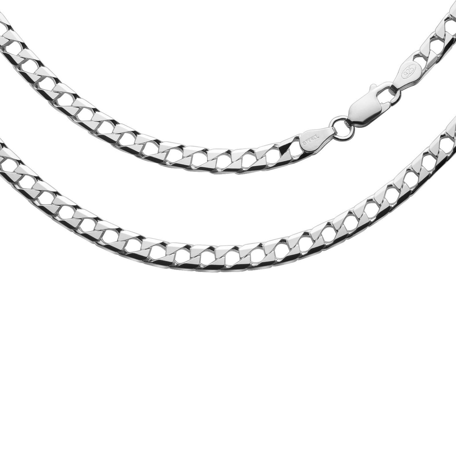 Collar Para Hombre De Plata Esterlina 925 Con Cierre De Mosquetón Y Protección Antitarnish