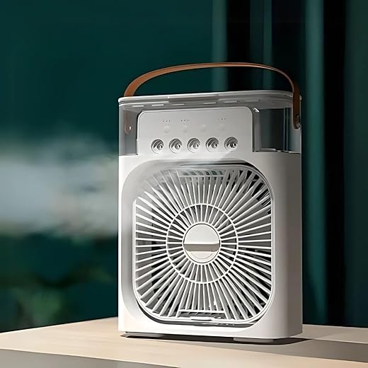 Portable Mini Fan with Night Light 7 Colour Options 3 Hour T