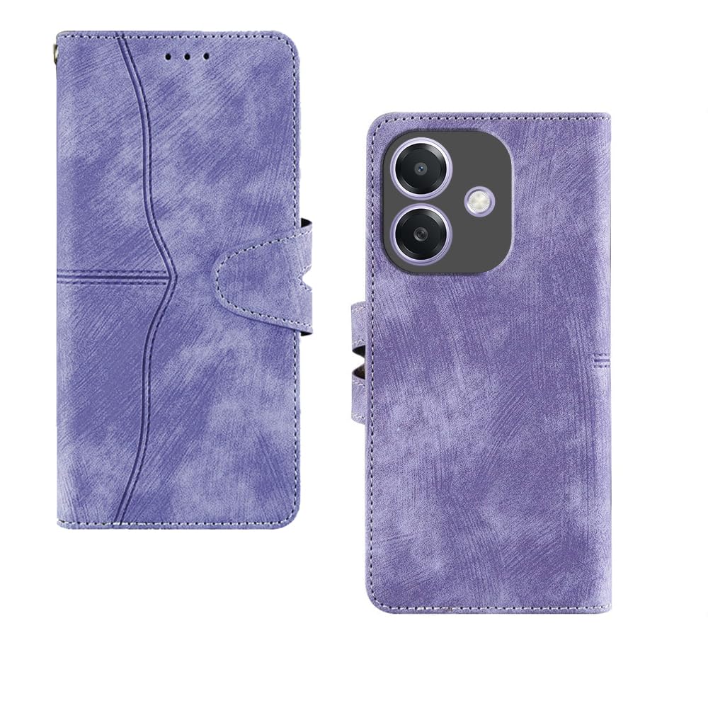 Inktree Oppo A3X 5G Flip Cover | with Built in RFID Blocking Material | Card Pockets Wallet & Stand | Flip Cover for Oppo A3X 5G - Purple (B0DF6DCXPD) Amazon Price History, Amazon Price Tracker