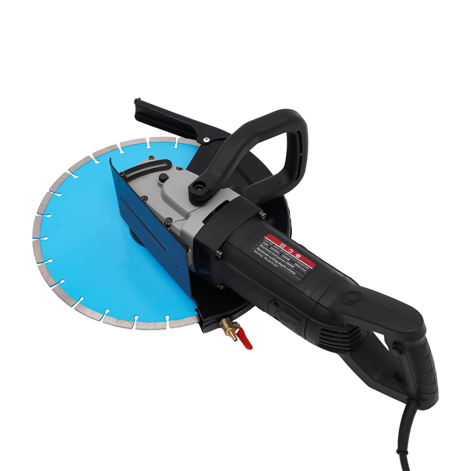 Elektryczna piła do betonu 3000 W, 355 mm, głębokość cięcia 135 mm, piła tarczowa z rurą wodną, pompą wodną, brzeszczotem, maszyną do cięcia kamienia, piła tarczowa, przecinarka do kamienia, cegieł