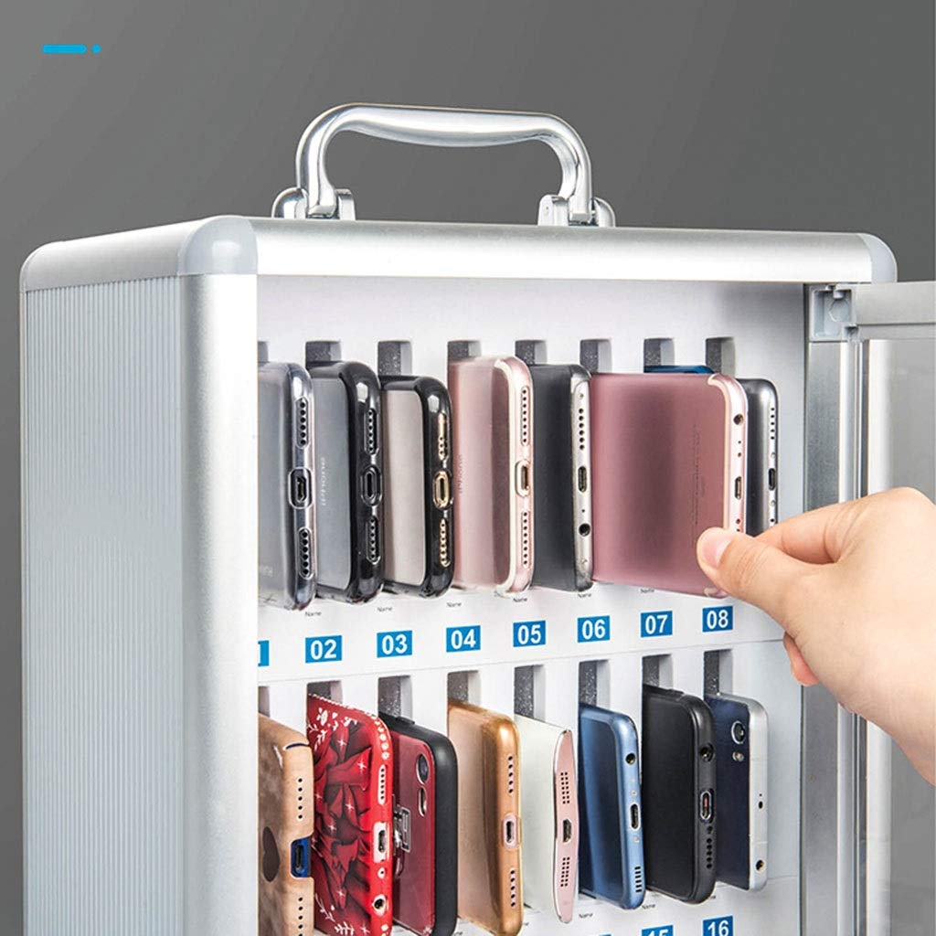 Armoire de rangement pour téléphone portable – Coffre-fort transparent avec serrure numérotée pour l'école, l'usine et les examens – Solution sécurisée et organisée