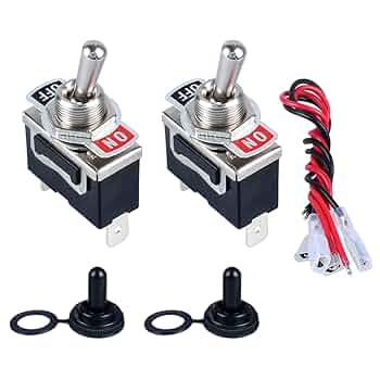 Toggle Switch DGZZI 5PCS Heavy Duty 250V 15-20A SPST ON Off Rocker Switches, 2 Pin ON/Off Toggle