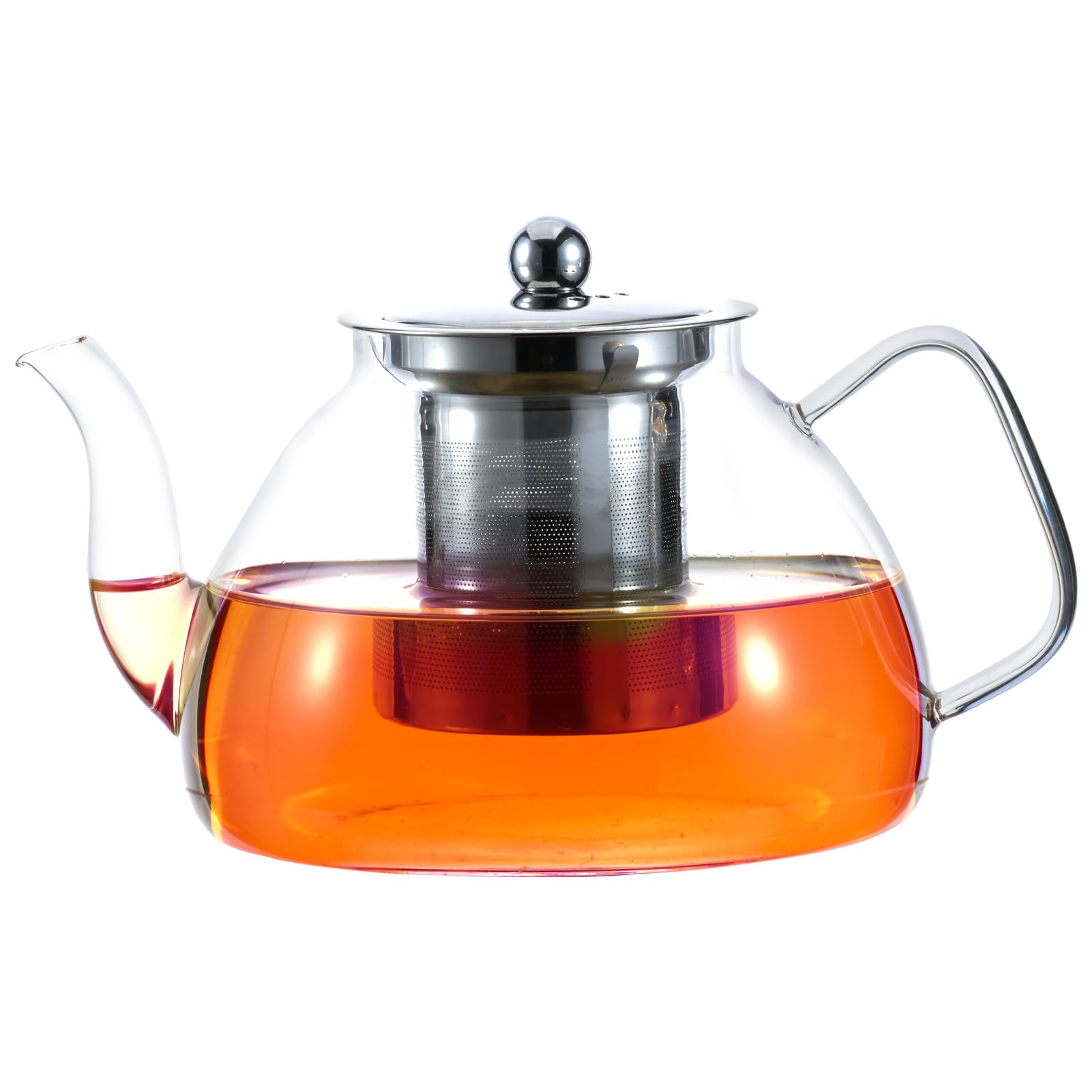 1200 ml/40 oz Glass Teapot with Infuser, Glass Tea Kettle Stovetop，Tea Pot with Infusers for Loose Tea, Tea Maker Gift