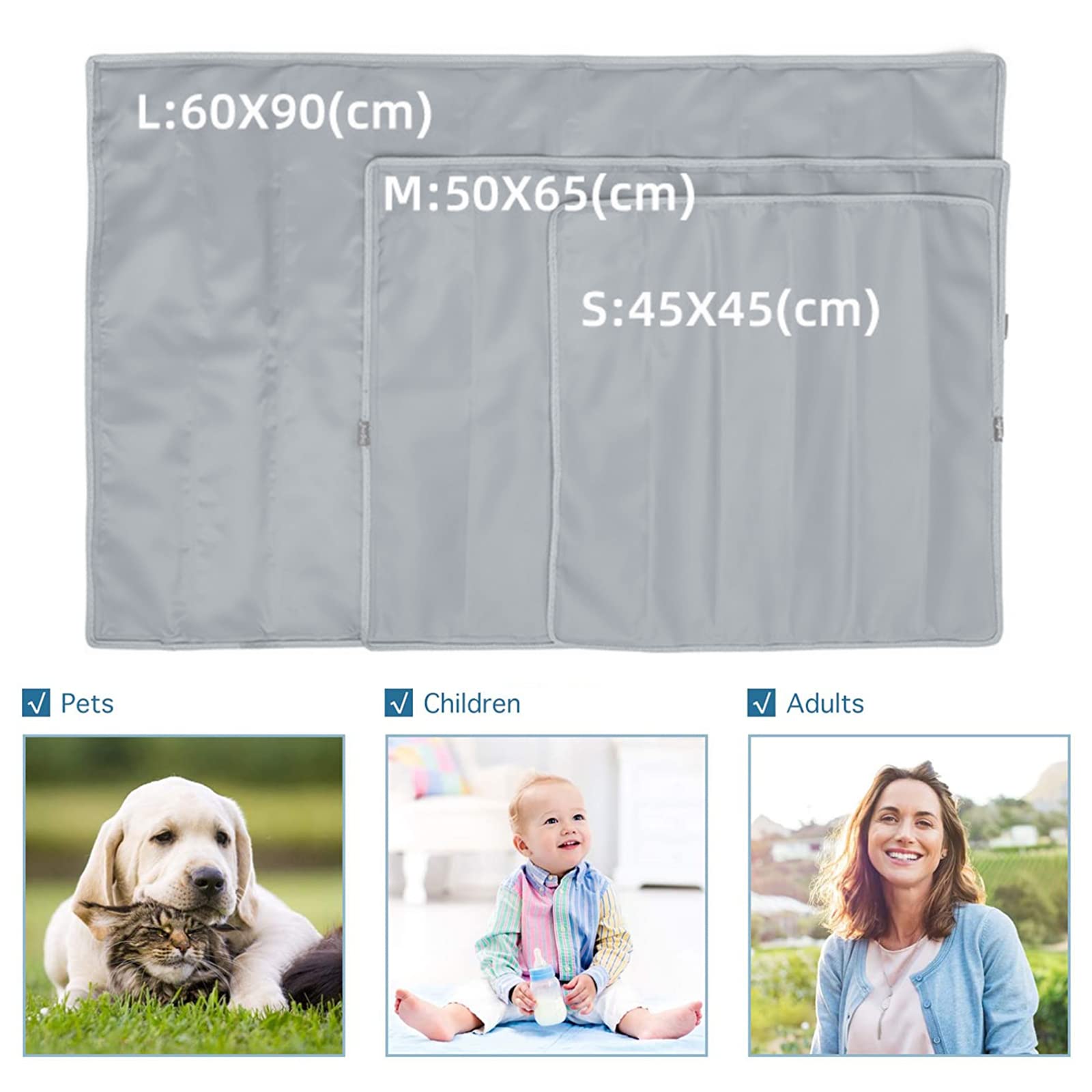 Tapis Rafraichissant Chien, Tapis De Gel Non-Toxique Auto-Refroidissant, Refroidissement pour Animaux,Tapis pour L'été,Tapis Fraicheur Chien pour Les Chaudes Journées D'été