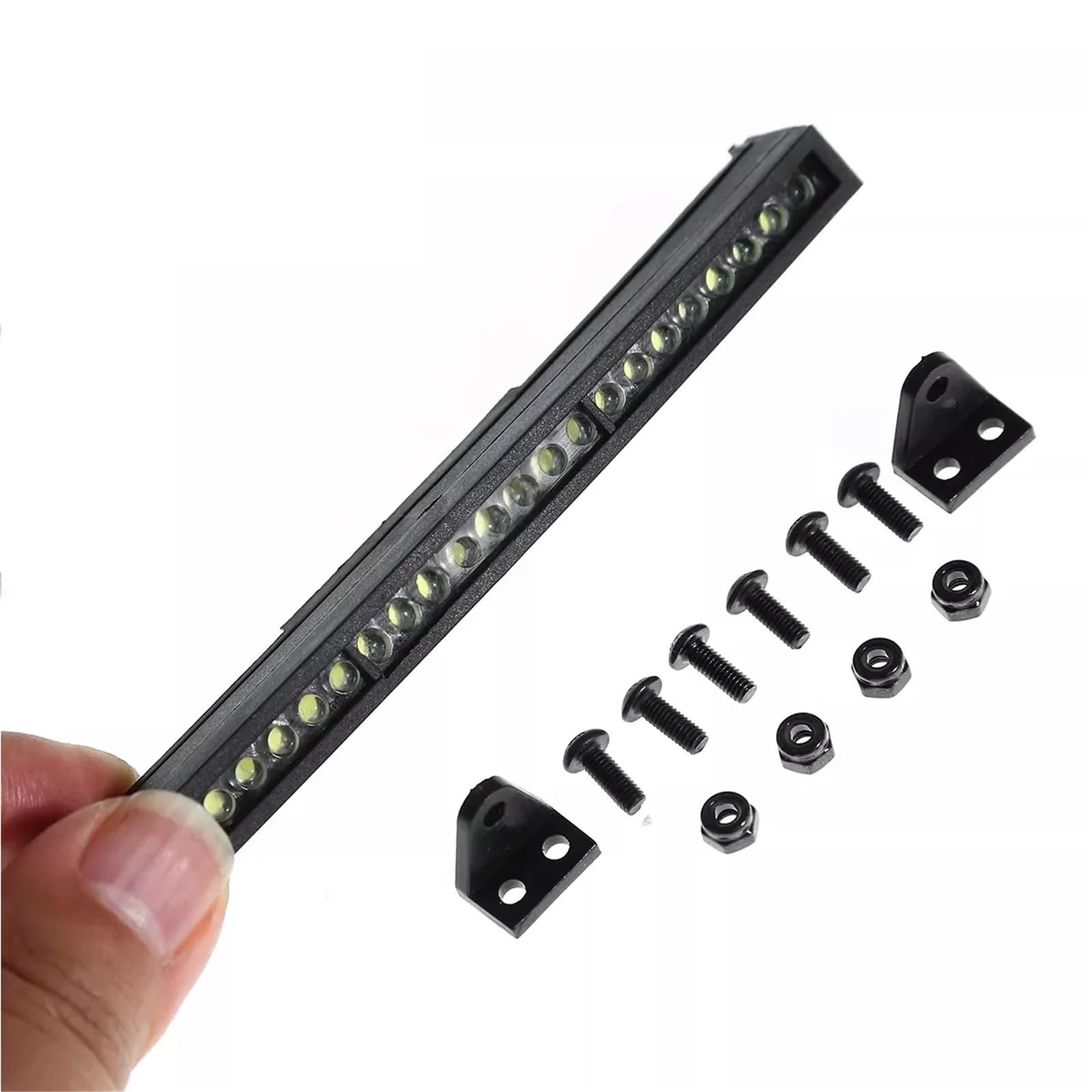 Per Mjx H8H H8P Per Axial Per SCX10 90046 Per Traxxas Per TRX4 1/10 Rc Auto Metallo Flessibile 116Mm Barra Luminosa Sul Tetto Aggiornamento Parti Ricambio Accessori Modellismo RC