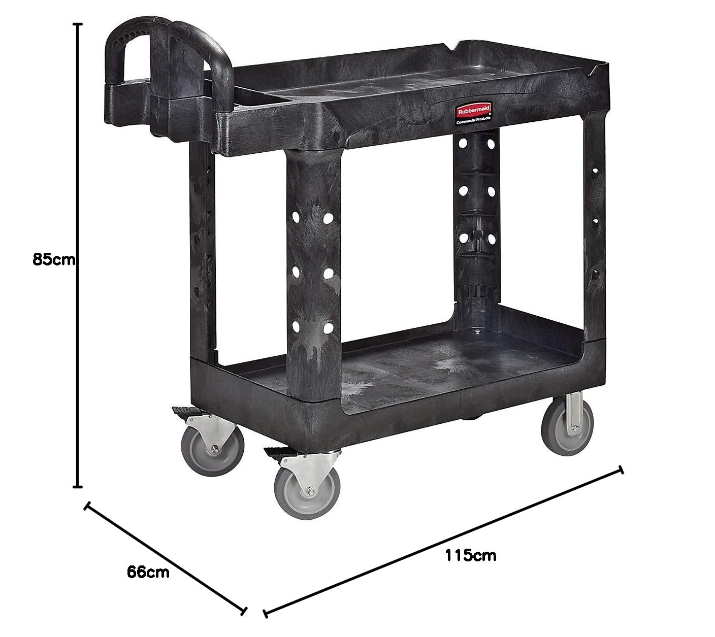 Rubbermaid Allzweck-Tischwagen aus Kunststoff mit Wannenvertiefung 1120 x 640 x 980 mm