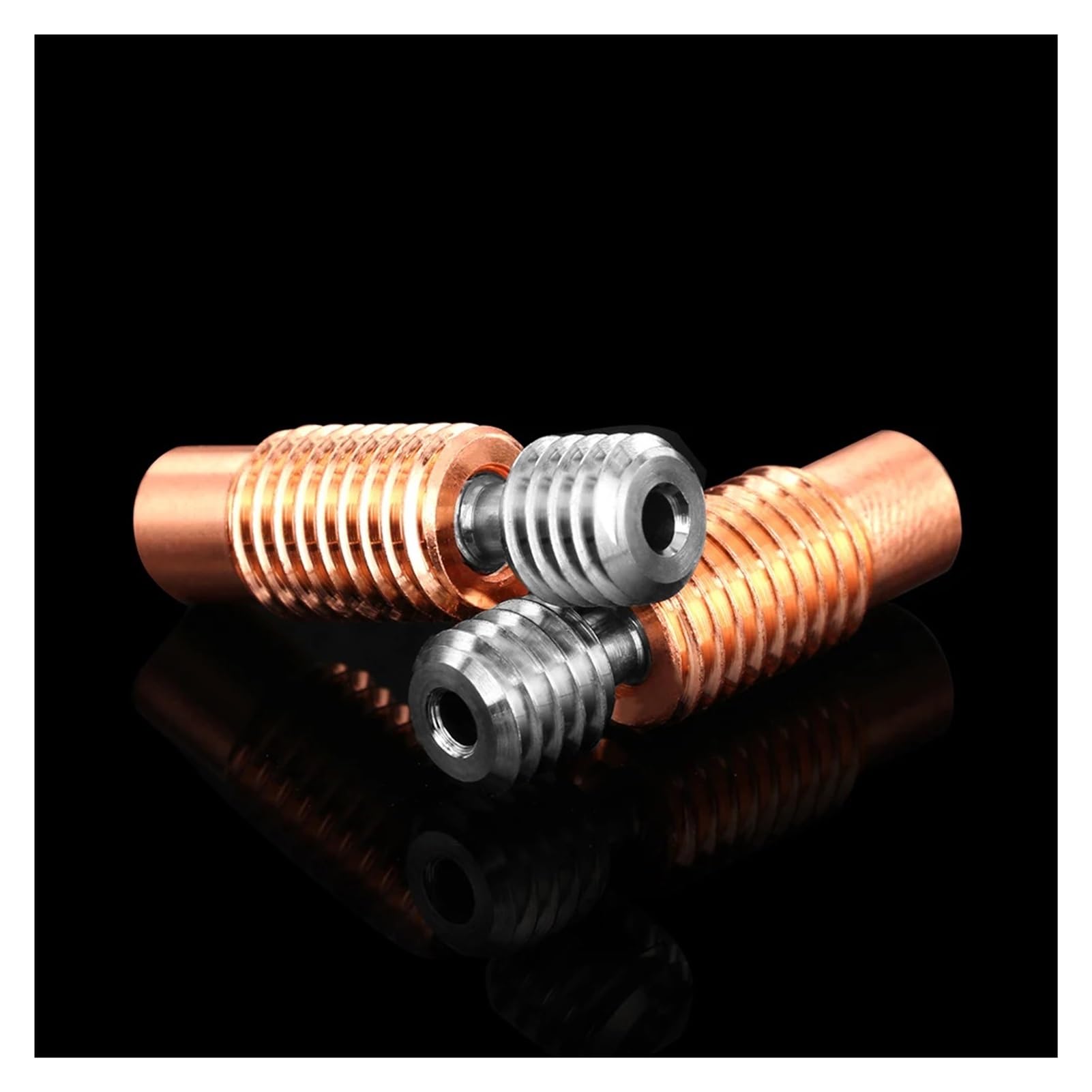 3D-Druckerteile Titanlegierung Bimetall Heatbreak Rotes Kupfer Gewinde Hals M6 V6 Heizblock Düse 1,75 MM(Titanium Throat,10pcs)