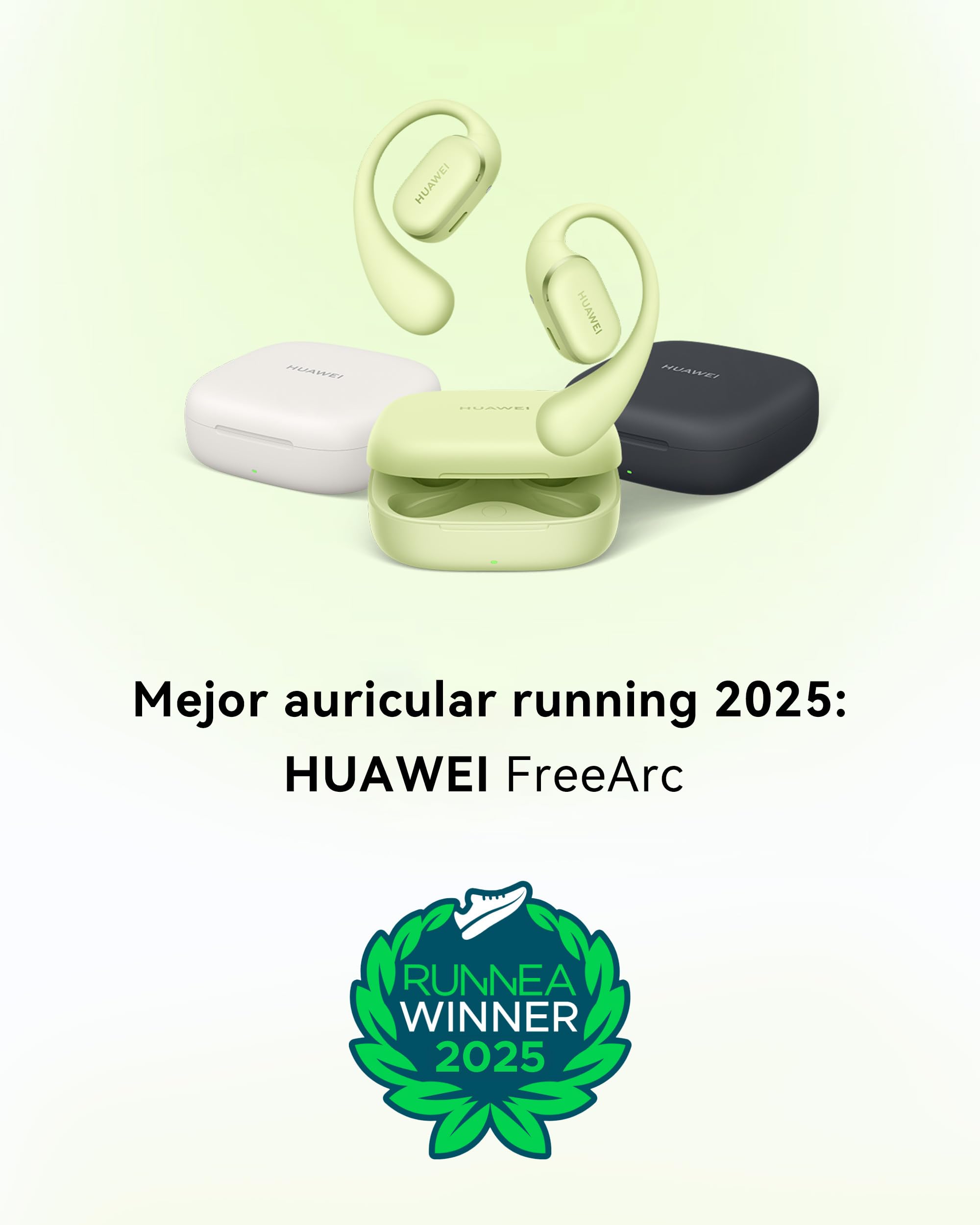 HUAWEI FreeArc Auriculares Open-Ear, Inalámbricos Bluetooth, Resistencia al Agua IP57, 28 Horas, Auriculares Deportivos con iOS, Android o Windows, Negro