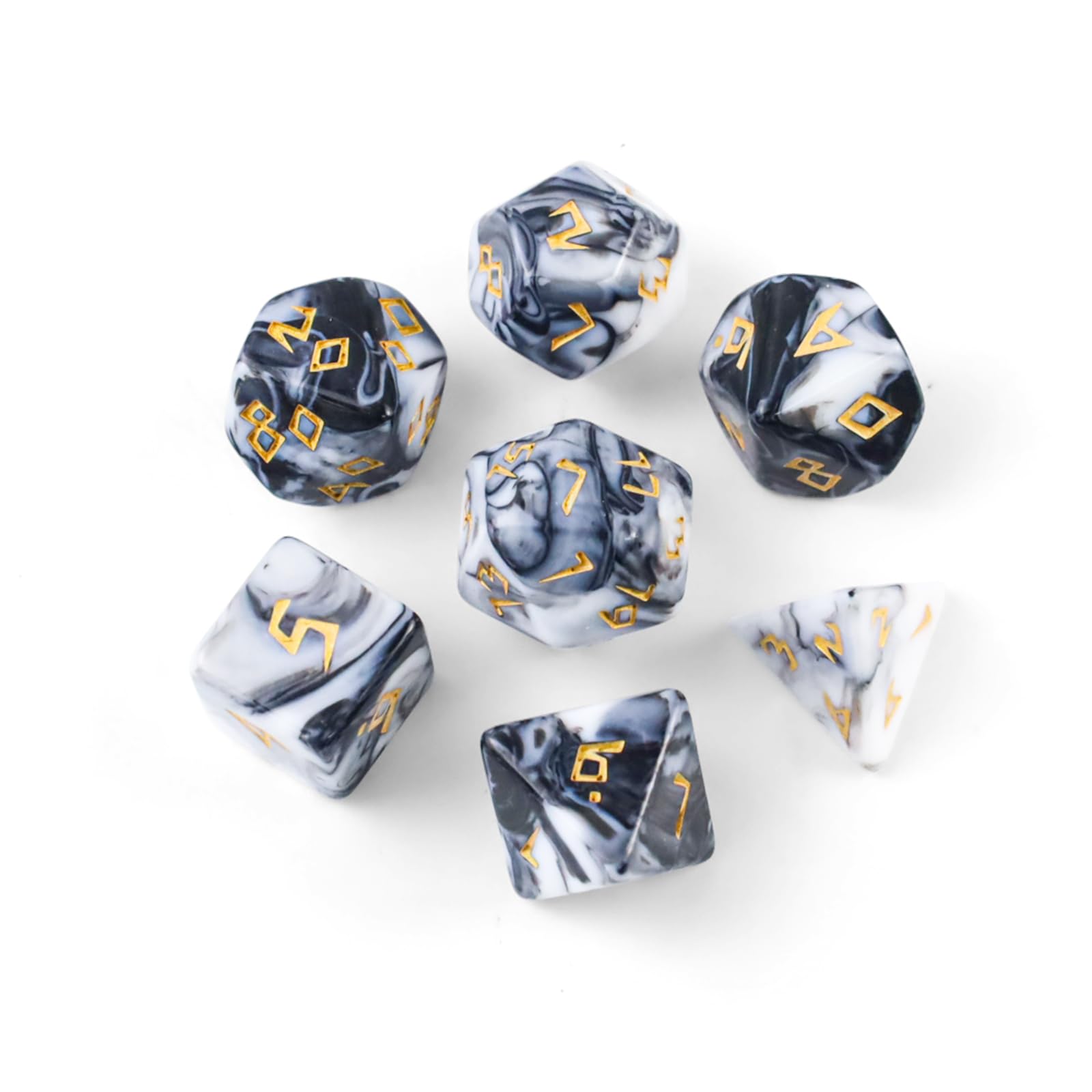 QUTHZZHY D6 Würfel Set, Polyedrische Würfel, 10 DND Dice Spi