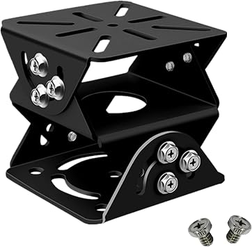 Universal CCTV Security Camera Pole Mounting Mount Bracket Adapter for PTZ Dome Surveillance Camera 3-Axis Black Bracket